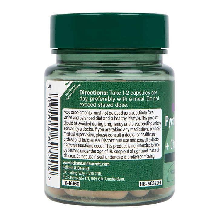 Holland & Barrett Pycnogenol 60mg 30 Capsules